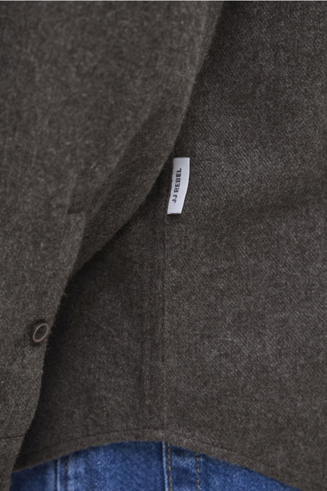 JREBIKE MELANGE SHIRT LS SN 12279481 Chocolate Torte